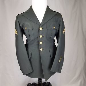 US Army 194th armored battalion corporal A1 dress green jacket Vietnam Korean 40